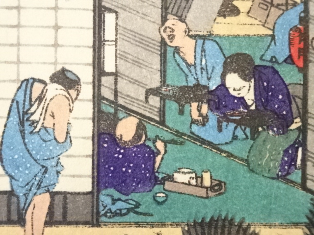 道具 ] - 道具 歌川広重 東海道五十三次 「赤阪」 手摺浮世絵版画